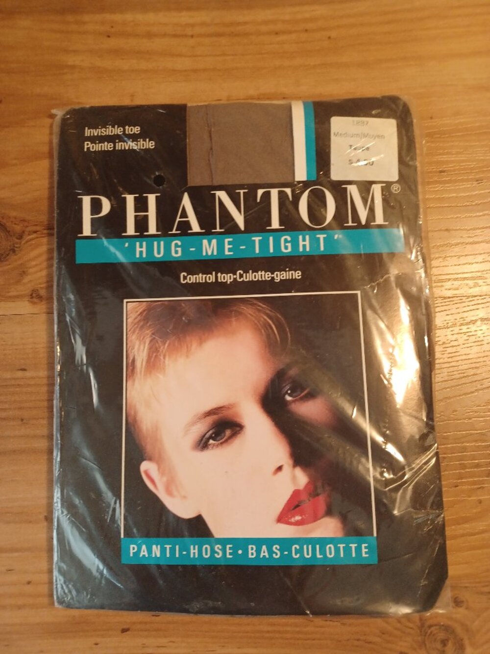 Vintage Phantom Pantyhose Hug - The - Tight Control Top, Reinforced Top Gus Set